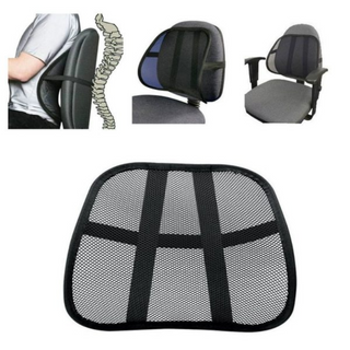 Back Rest With Lumbar Support Mesh Cushion